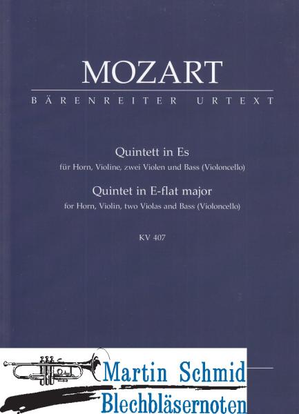 Artikelbild 1 des Artikels “Hornquintett KV 407 (Horn.Violine.2Violen.Cello)(Studienpartitur) “