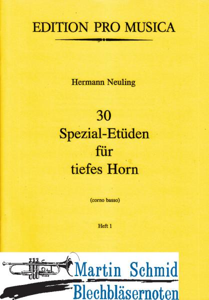 Artikelbild 1 des Artikels “30 Spezial-Etüden für tiefes Horn Heft 1 “