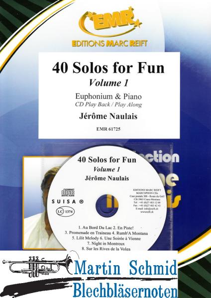 Product image 1 of the product “40 Solos for Fun Volume 1 - Euphonium + CD Play Back / Play Along or MP3  ”