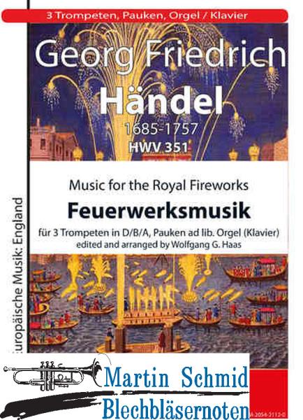 Product image 1 of the product “Feuerwerksmusik (3 Trompeten in D/B oder A, Pauken (ad lib.), Orgel) ”