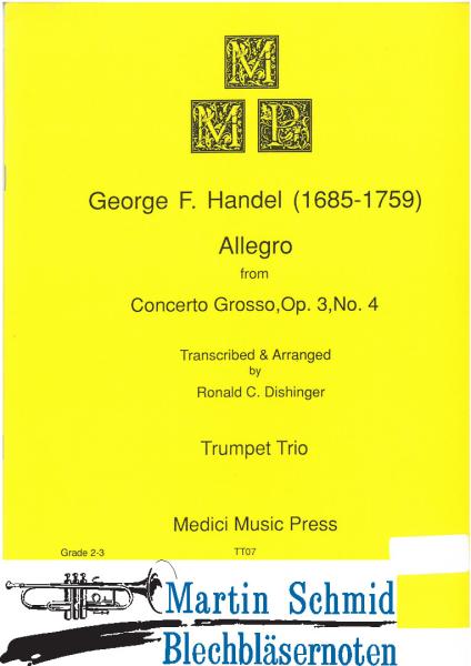 Product image 1 of the product “Allegro aus dem Concerto Grosso op. 3 No. 4 ”