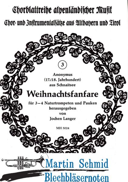 Artikelbild 1 des Artikels “Weihnachtsfanfare für 3-4 Naturtrompeten und Pauke SpP “