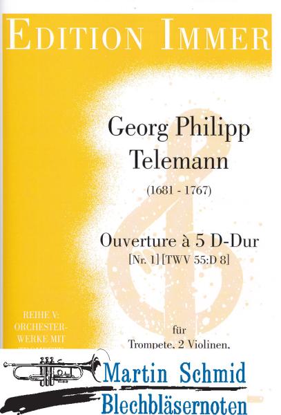 Artikelbild 1 des Artikels “Ouverture à 5 D-Dur (Nr.1)(TWV 55:D8) (Trompete.2Violinen.Viola.Bc) “