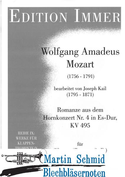 Artikelbild 1 des Artikels “Romanze aus dem Hornkonzert Nr.4 in Es-Dur, KV 495 ((Klappen-)Trompete (in Es) und Klavier)) (Immer Klappentrompete) “