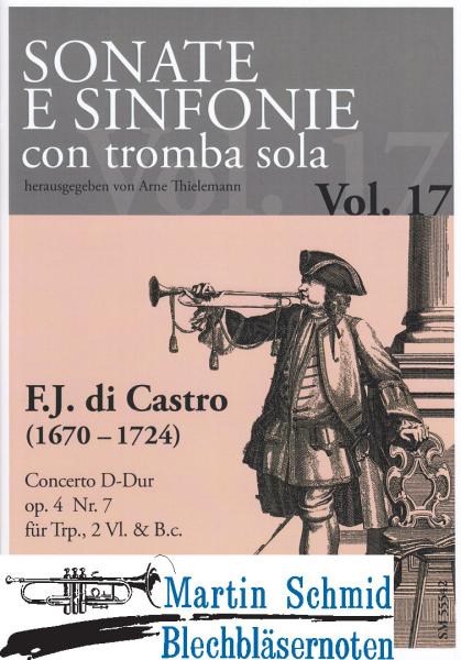 Product image 1 of the product “Concerto D-Dur op.4 Nr.7 (Trompete.2Violinen.Bc) (Sonate e sinfonie con tromba sola) (Collection Arne Thielemann) ”