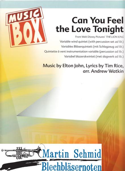 Artikelbild 1 des Artikels “Can You Feel the Love Tonight (variable Besetzung. Drum Set.Tambourine ad lib) “