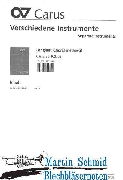 Product image 1 of the product “Choral médiéval op.29 (303.Orgel)(Harmonie) ”