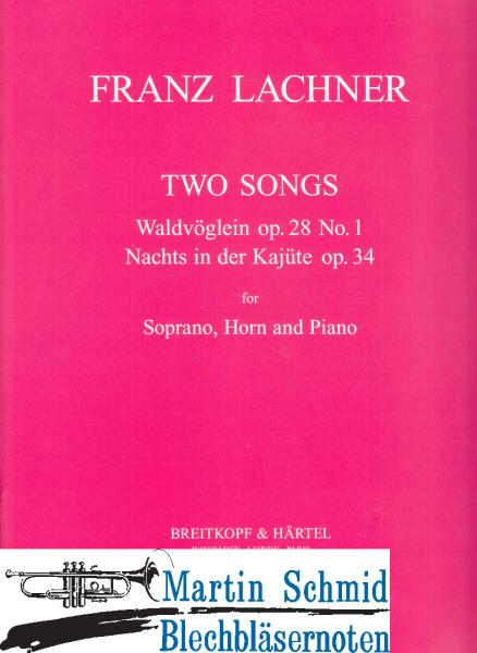 Product image 1 of the product “2 Songs: Waldvögelchen op.28/1 - Nachts in der Kajüte ”