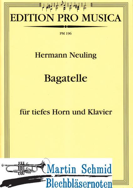 Artikelbild 1 des Artikels “Bagatelle für tiefes Horn und Klavier “