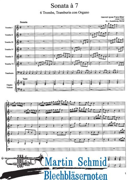 Artikelbild des Artikels “Sonata à 7 (6 Trompeten.Pauken.Orgel) “