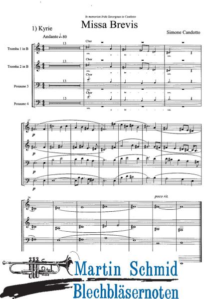 Product image 2 of the product “Missa Brevis (202.Orgel.5-stimmiger Chor) Bläserstimmen SpP ”