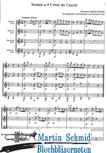 Product image of the product “Sonata à 4 Corni Da Caccia in D (Edward Tarr Collection) ”