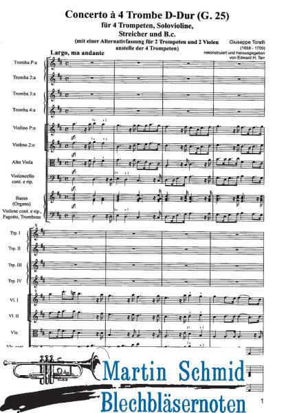 Product image of the product “Concerto á 4 Trombe D-Dur (G.25) (Edward Tarr Collection) ”