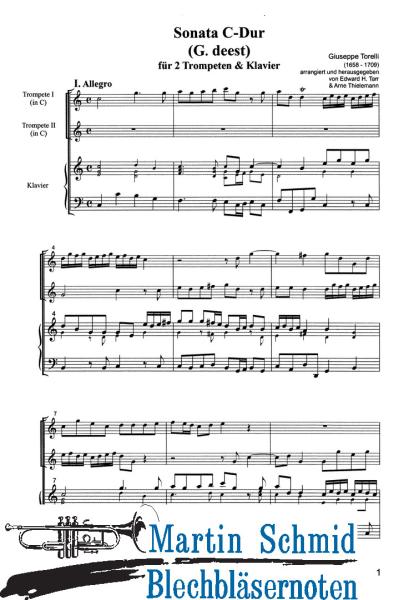 Artikelbild des Artikels “Sonata C-Dur (2Trompeten.Klavier)(G.deest) (Edward Tarr Collection) “