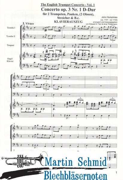 Product image of the product “Concerto op.3 Nr.1 D-Dur (Pauken) (Edward Tarr Collection) ”