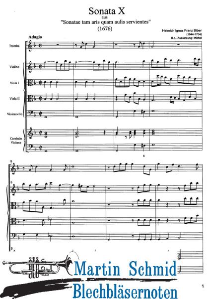 Artikelbild des Artikels “Sonatae tam aris quam aulis servientes Nr. X (Trompete.Violine.2Vla.Vlc.Bc) “