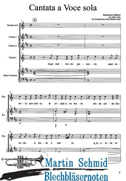 Artikelbild des Artikels “Cantata a Voce sola (Trompete. 2 Vl. Sopran.Orgel) “