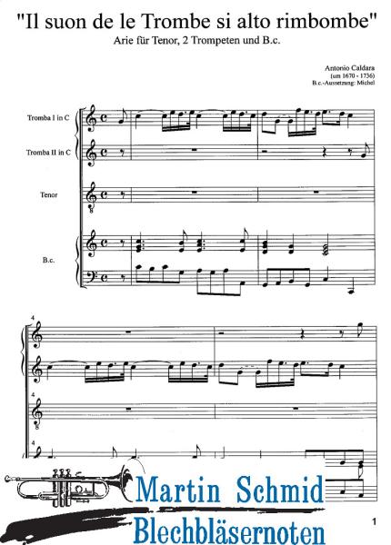 Artikelbild des Artikels “Il suon de le Trombe si alto rimbombe (Tenor.2Trompeten.Bc) “