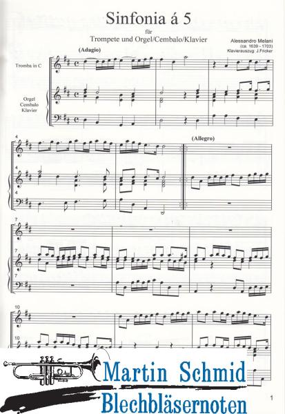 Product image of the product “Sinfonia á 5 D-Dur (Trompete.Orgel/Cembalo/Klavier) ”