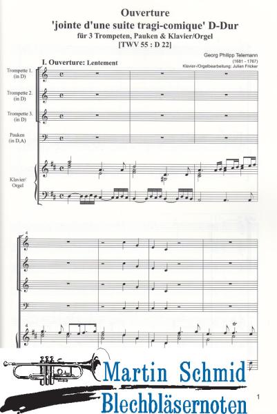 Product image of the product “Ouverture 'jointe d'une suite tragi-comique' D-Dur ”