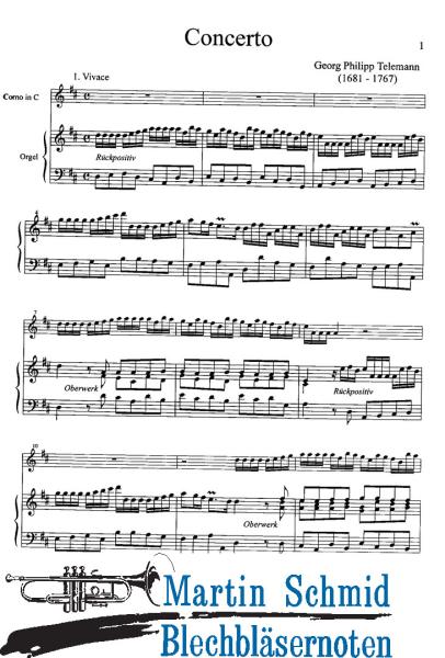 Product image of the product “Concerto in D (Fassung in D-Dur für Corno da Caccia und tiefere Fassung in C-Dur für das moderne Horn) ”