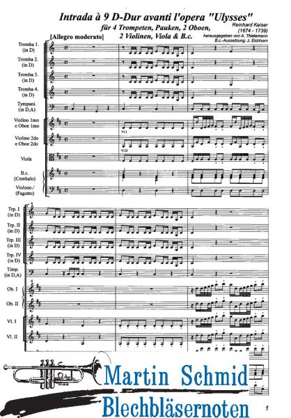 Product image of the product “Intrada à 9 D-Dur avanti l'opera 