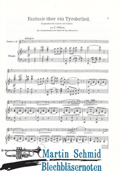 Artikelbild des Artikels “Fantasie über ein Tyrolerlied (Historic Brass Edition) “