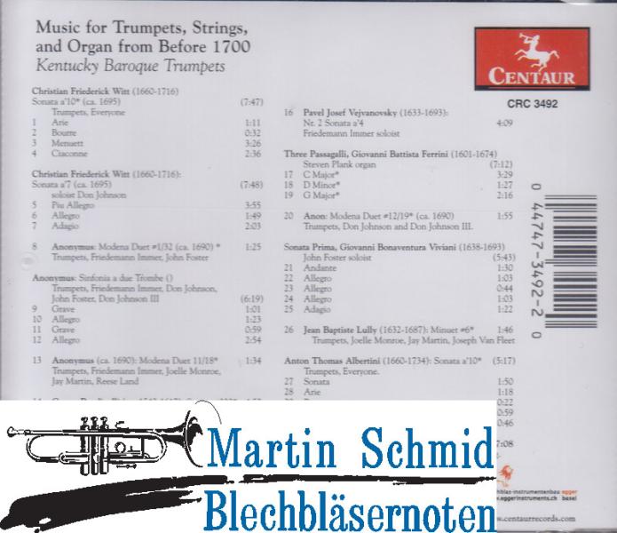 Artikelbild des Artikels “Music for Trumpets, Strings and organ from before 1700 “