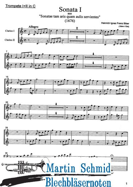 Artikelbild 3 des Artikels “Sonate Nr.1 C-Dur (2Trp.2Vl.4Vla.Bc) “