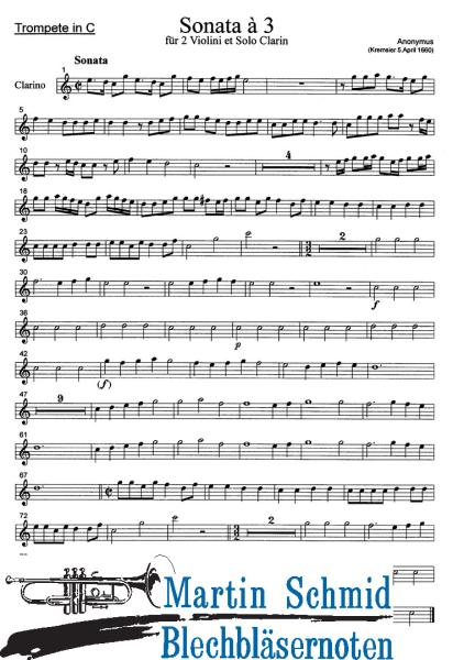 Product image 3 of the product “Sonata à 3 (Trp.2Vl.Bc.) ”
