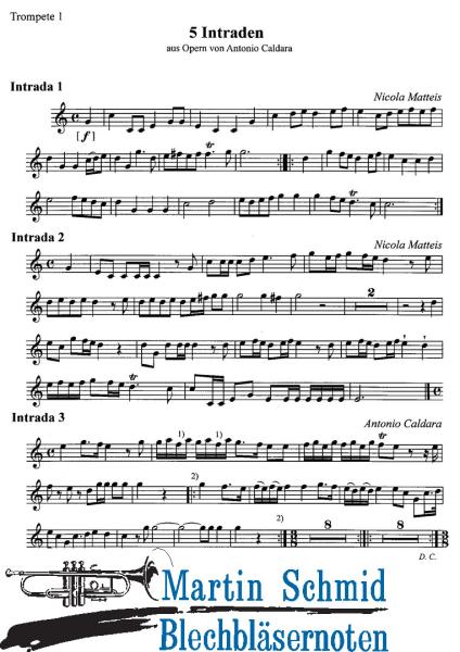 Product image 3 of the product “5 Intraden aus Opern (3-8 Natur-Trompeten und Pauken)(Alta Musica) ”
