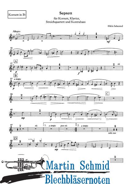 Artikelbild 3 des Artikels “Septett (Kornett.2Vl.Vla.Vlc.Kb.Klavier) (Edward Tarr Collection) “