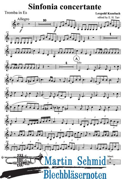 Artikelbild 3 des Artikels “Sinfonia concertante Es-Dur (Mandoline.Klappentrompete.Kb.Klav.Orchester) (Edward Tarr Collection) “