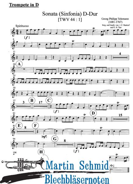 Artikelbild 3 des Artikels “Sonate (Sinfonia) in D-Dur (Trompete.Streicher.Bc) (Edward Tarr Collection) “