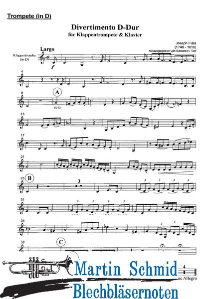 Product image 3 of the product “Divertimento in D-Dur (Edward Tarr Collection) ”