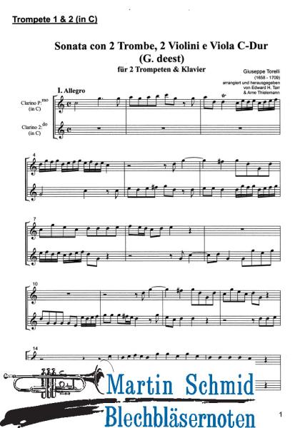 Artikelbild 3 des Artikels “Sonata C-Dur (2Trompeten.Klavier)(G.deest) (Edward Tarr Collection) “