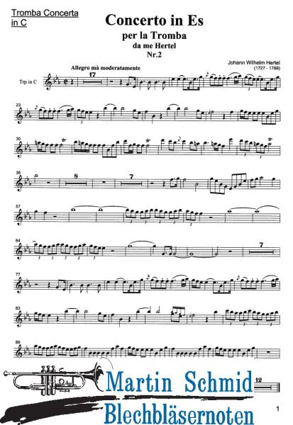 Product image 3 of the product “Concerto in Es per la Tromba da me Hertel (Nr.2) ”