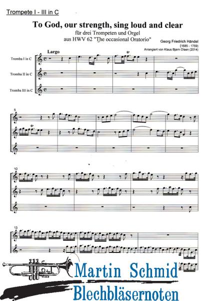 Artikelbild 3 des Artikels “To God, our strength, sing loud and clear (3 Trompeten und Orgel) aus HWV 62 