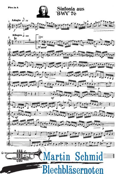 Product image 3 of the product “Sinfonia aus BWV 76 (PiccTrp.D-Trp.Tu) ”