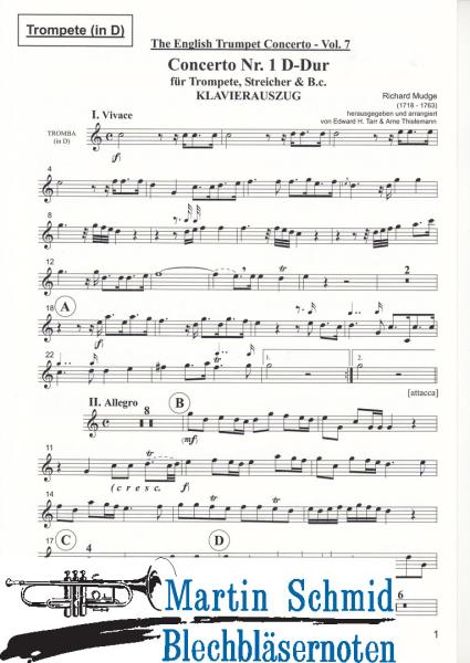 Artikelbild 3 des Artikels “Concerto Nr.1 D-Dur (Edward Tarr Collection) “