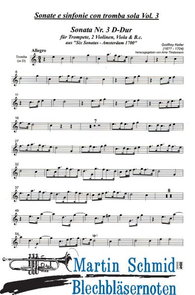 Artikelbild 3 des Artikels “Sonata Nr.3 D-Dur (Trompete.2Violinen.Viola.Bc) (Sonate e sinfonie con tromba sola) (Collection Arne Thielemann) “
