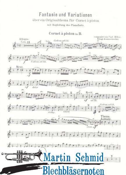Artikelbild 3 des Artikels “Fantasie und Variationen über ein Originalthema für Cornet à piston (Historic Brass Edition) “