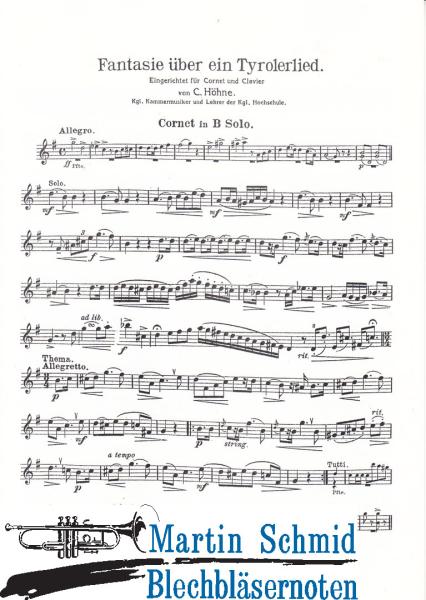 Product image 3 of the product “Fantasie über ein Tyrolerlied (Historic Brass Edition) ”